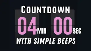 4-Minute Flip Clock Timer ⏱️ | Start & Beeps for Focus #fliptimer #4mintimer #studytimer #worktimer