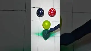 2 Large 2 Small Water Balloons Orbeez Popping 🔴⚫🟡🟢 #asmr #balloon #satisfying #orbeez #poppballons
