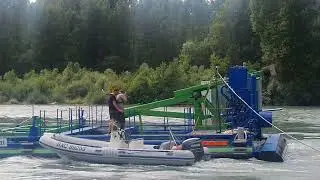 Premi&egrave;res ondulations sur le Rh&ocirc;ne pour l'hydrolienne EEL & Mat