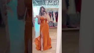 New Arrival! Fitted Orange Prom Dress!