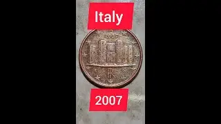 1 euro cent coin of Italy.. error on the edge of the coin... year 2007..