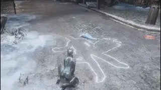 Catwoman pays respect to the Waynes in Arkham City
