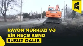 K&uuml;rdəmirdə magistral su kəməri partlayıb