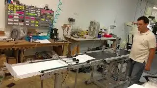 Vacuum Conveyor with Horizontal Stacker and Adjustable Inkjet Supports Demonstration