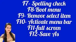 how to use the function key F7 to F12 ????