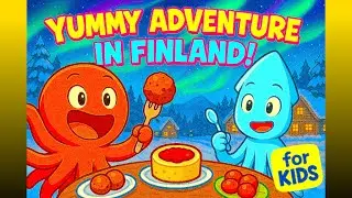 Yummy Adventure in Finland 🍴✨ | Octopus & Squid Try Weird Food! for KIDS