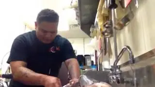Cleaning Black Cod