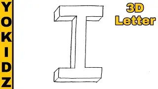 3D Letter I | 3D Letter Drawing | 3D Letter Drawing I