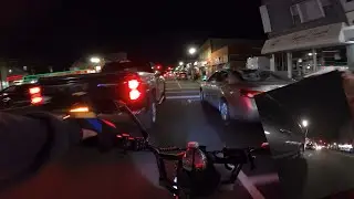 bright lights in the cit,y an evening e-bike ride