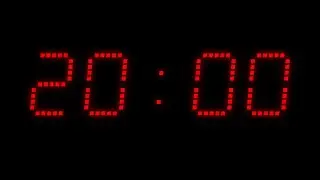 20:00 Red Glow Countdown | Silent LED Timer