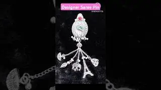 Silver saree pin#ytshots #viralvideo #sareepin