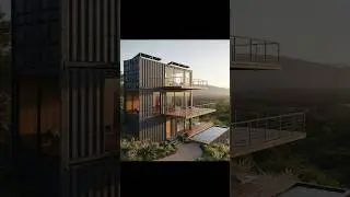 Exterior Beautiful Modern Shipping Container Home #shorts #containerhouse #shippingcontainerhouse