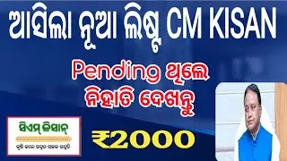CM Kisan New List Release ✅ States Verification Pending Approved ✅CM KISAN NEW Update Odisha 