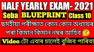 Half yearly exam 2021 | Blueprint for Class 10 | SEBA BOARD | @bittuacademy4037