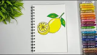 Easy Lemon Drawing in Pastel Colors | Step-by-Step YouTube Art Tutorial 🍋🎨