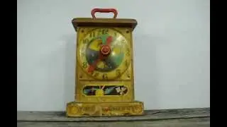 Fisher Price Music Box Clock Vintage 1964 Toy Tick Tock