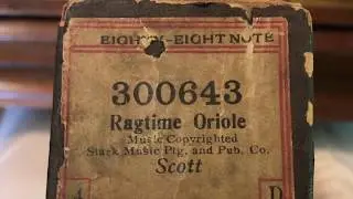 James Scott Ragtime Oriole 1910s piano roll pianolized by Artis Wodehouse