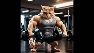 #ai #aiart #cat #catvideos #exercise #cat #cartoon #capcut