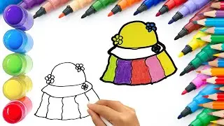 How To Draw cute Ufo Drawing, Painting & Coloring For Kids and Toddlers_ Child Art 🐋🌈🎨