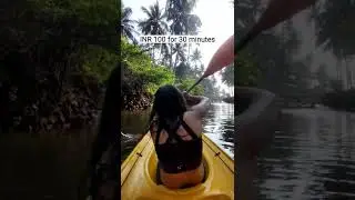 Kayaking in Goa | Cola Beach | South Goa | Cheapest water sports in Goa, Kayaking #shorts #ytshorts