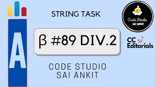 Codeforces Beta #89 Div. 2 | String Task | Codeforces Editorials/Tutorials - CC Editorial Series