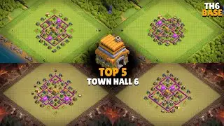 TOP 5! Town Hall 6 TH6 Base Layout + Copy Link 2026  Clash of Clans