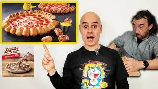 PROBANDO 4 PIZZAS EXTRAÑAS de DOMINO’S, PIZZA HUT y TELEPIZZA ¡LAS MÁS RARAS!