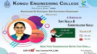 Webinar on Soft skills and Communication skills | EEE Association | Kongu Engineering College
