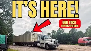Shipping Container Delivery Day! 🚚 Van Life | Season 4