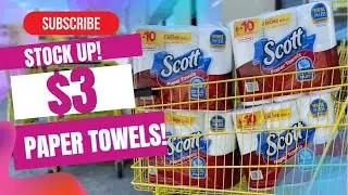 $3 BIG PACKS OF PAPER TOWELS! NO COUPONS NEEDED! ANOTHER EASY DEAL! STOCK UP! #couponing