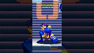 X-Men characters crouching in 2D Capcom fighting games