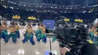 NBA halftime show Saanvi dance school TKOB performance glimpse Jan 09 Warriors vs Kings game 
