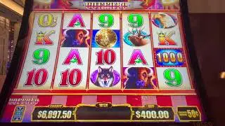 Max bets on High Denomination, Jackpot Carnival, The Venetian