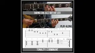 Swing Era Jazz Guitar Lick (TAB) - C Dominant