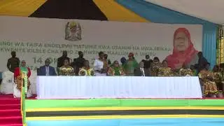 Mhe. Rais Samia Suluhu Hassan akishiriki katika Kilele cha Mbio Maalum za Mwenge wa Uhuru na Kumb…