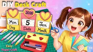 DIY Desk Organizer Craft ✨ | Easy Paper Craft #youtube #video #NikkuArt 