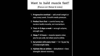 Follow these and grow your muscle faster🫵