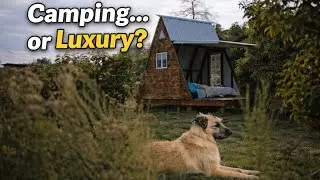 Camping or Glamping? 🍕🔥 Cozy Cabin with Wood-Fired Pizza | Family Trip