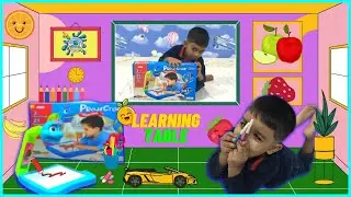 Learn FRUITS & COLORS With Projector Table Drawing Activity Kit | #kids #FunLearning #TheKidsVilla