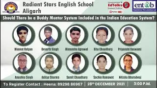 Should a buddy mentor system be included in Indian Education System? | Radiant Stars Eng School, U.P