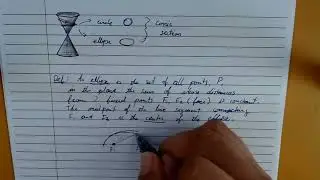 Precal Section 2.1 The Ellipse