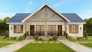 Modern 1,696 sq ft Duplex with Covered Porches and Efficient Layout - A5396-A
