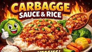 This Cabbage Sauce & Rice Will Change Your Lunch Forever 🥬🍚#cabbagesauce