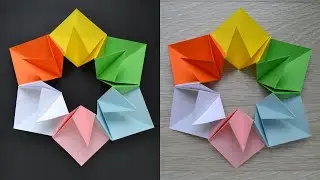 Colored PAPER STAR | Easy Modular Origami | Tutorial DIY by ColorMania