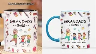 YOULI creative customizable cartoon family portrait ceramic mug, factory direct sales.