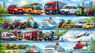 The Wheels on the Bus || The Vehicle Song for Kids || education english song ||