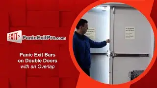 Как установить аварийные ручки на двустворчатые двери с перекрытием