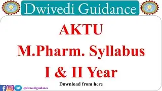 aktu m.pharm Syllabus | I and II Year | aktu m pharm syllabus | aktu syllabus | aktu m pharm
