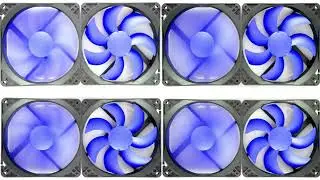 Eight Blue Fans Sensory Calm | Autism-Friendly Soothing Visuals
