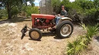 Making 2 jumps with my satoh s650g plow tractor